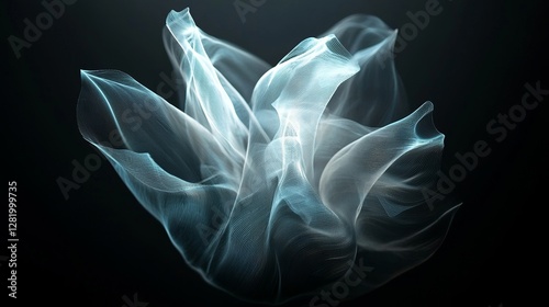 A wavy blue line forms the basis of this abstract graphic design suitable for web and PPT backgrounds