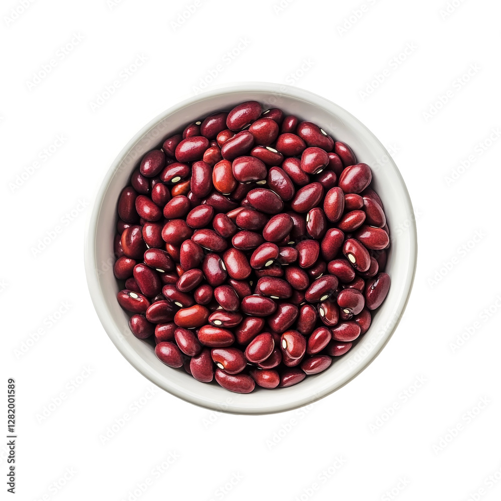 Azuki red beans in a transparent bowl showcasing their natural color on a clean transparent background, Azuki red bean in transparent bowl on transparent background Azuki red beans in a transparent bowl showcasing their natural color on a clean transparent background, Azuki red bean in transparent bowl on transparent background