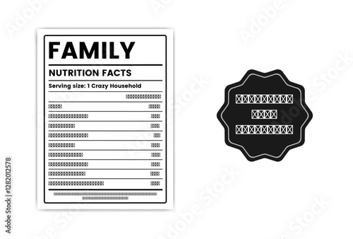 family nutrition facts,family nutrition facts label template