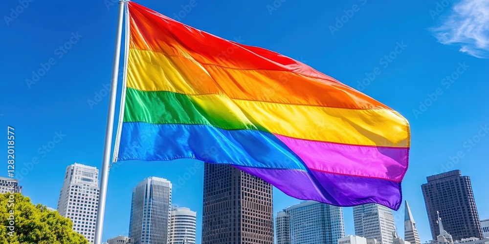 Naklejka premium San Francisco Pride month event celebrating the gender spectrum