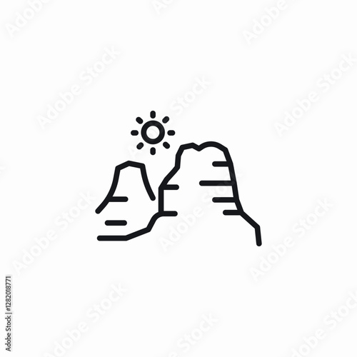 desert field icon sign vector