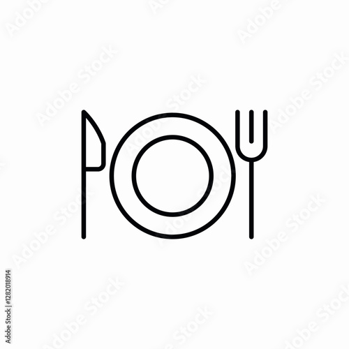 dining tableware icon sign vector