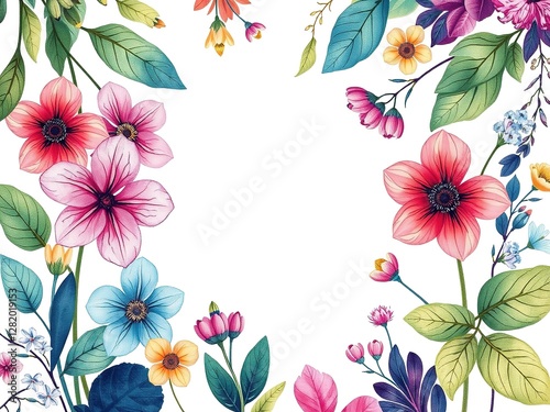 Textured Botanical Backdrop: Floral Elegance with a Vintage Touch