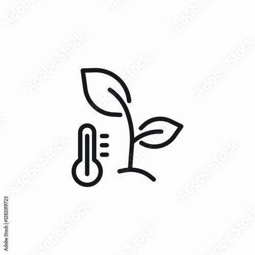 garden temperature icon sign vector