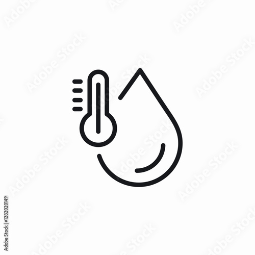 liquid temperature icon sign vector