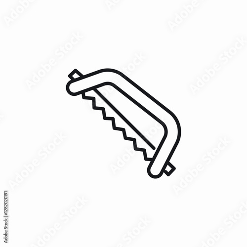 manual saw icon sign vector