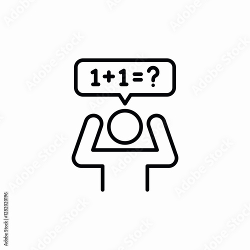 mathematics problem icon sign vector