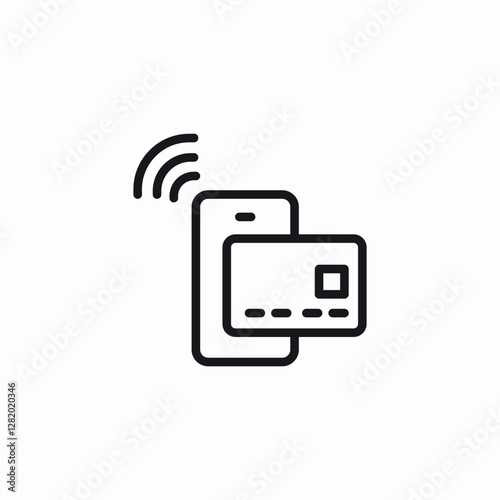 mobile card payments icon sign vector