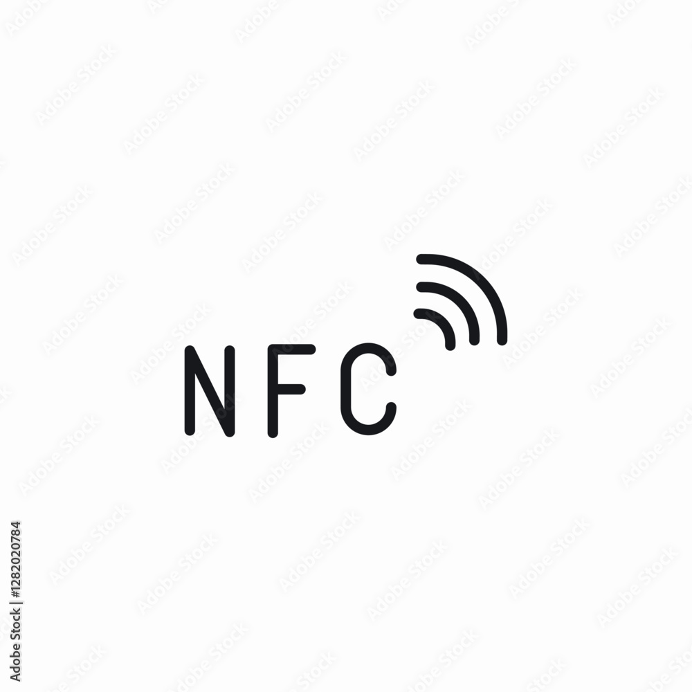 nfc signal icon sign vector nfc signal icon sign vector