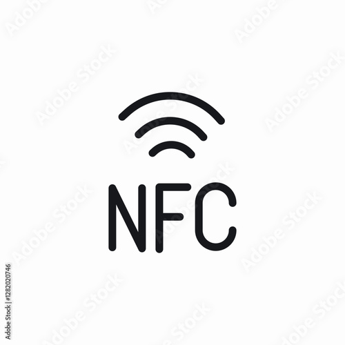 nfc transactions icon sign vector