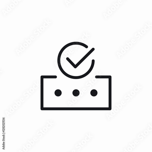 passcode completed icon sign vector