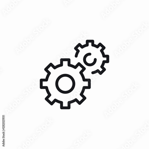 system gear engine icon sign vector