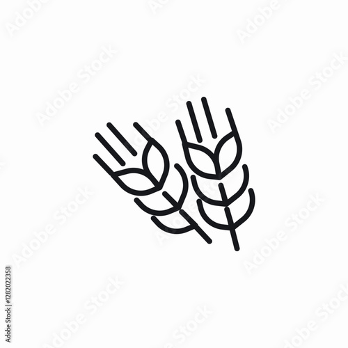 wheat products icon sign vector