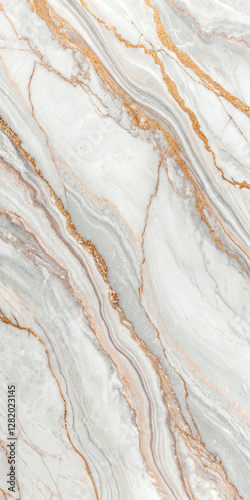 Elegant White Marble Texture With Gold Veins. Luxurious Natural Stone Surface With Smooth Patterns. Ideal For Interior Design, Branding, Packaging, And Digital Backgrounds...