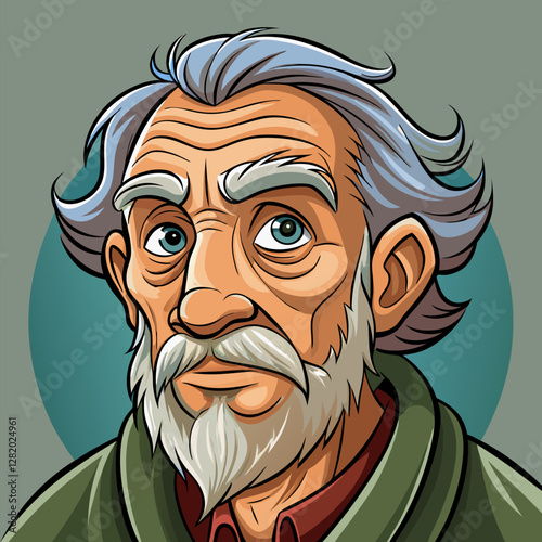 old man cartoon character 