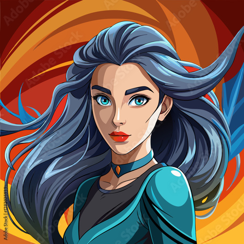 3d character heroin nice portrait 