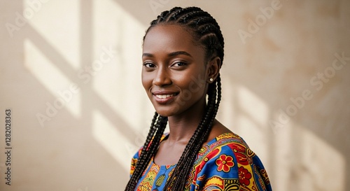 photorealistic of a woman from Angola