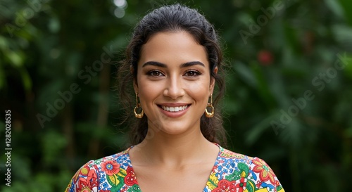 photorealistic portrait of a woman from Brazil photo