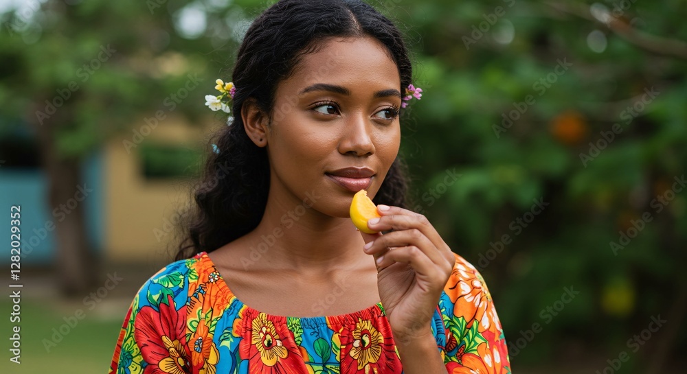 photorealistic portrait of a woman from Antigua and Barbuda photorealistic portrait of a woman from Antigua and Barbuda