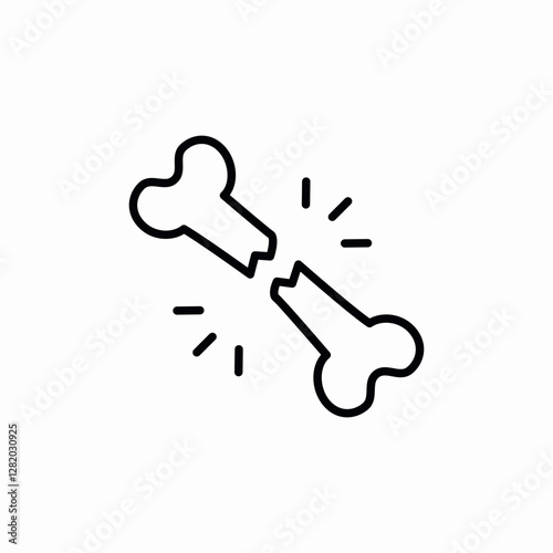 bone break icon sign vector