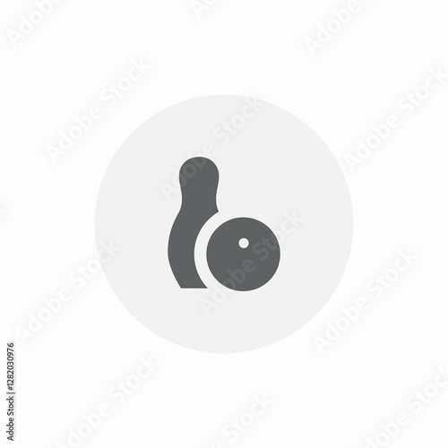 bowling game icon sign vector