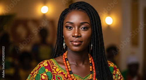photorealistic portrait of a woman from Benin