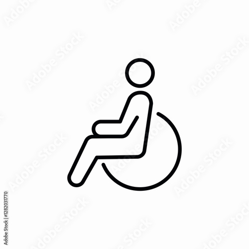 disability usage icon sign vector