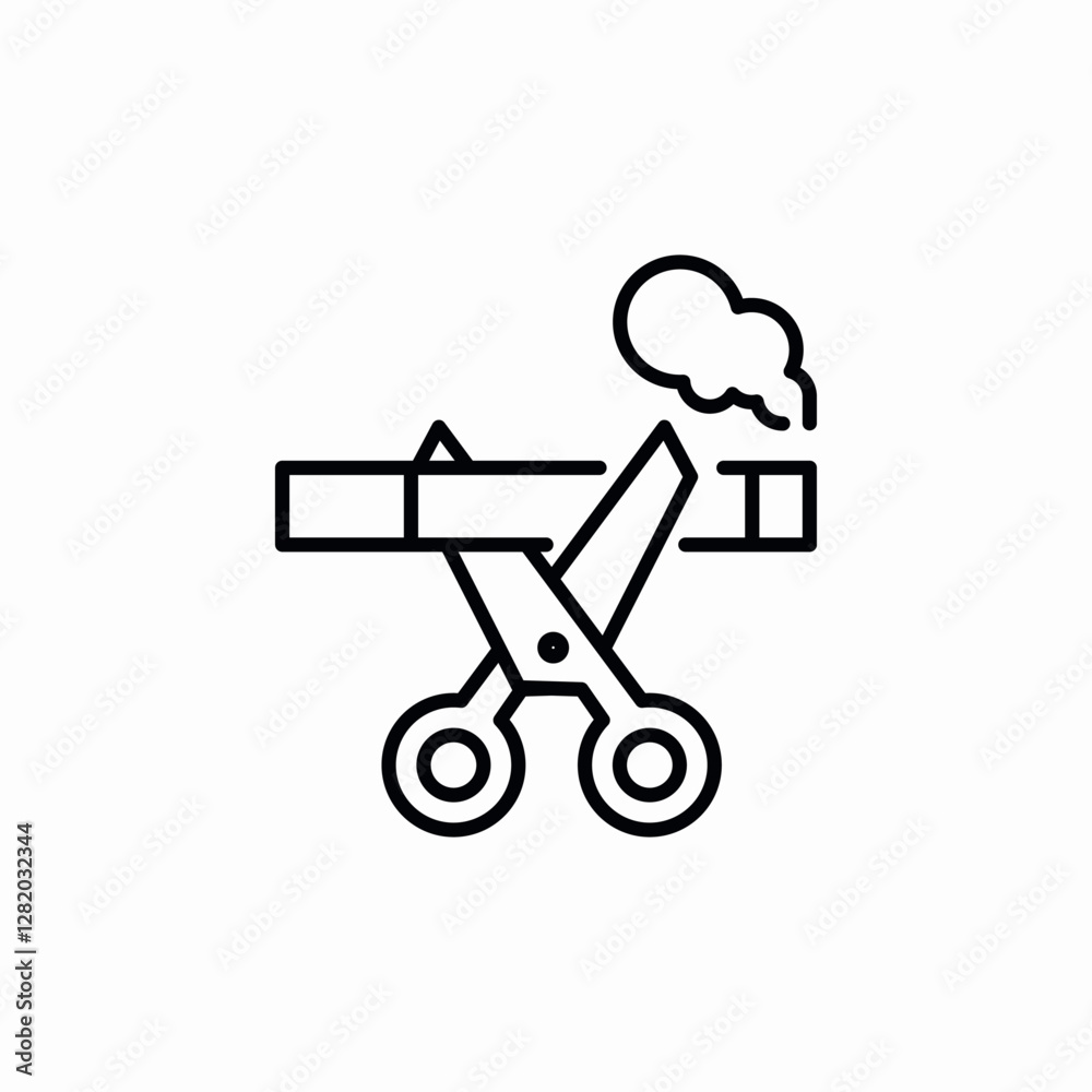 habit smoking quit icon sign vector