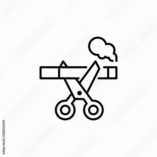 habit smoking quit icon sign vector