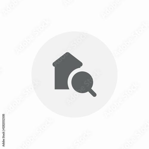 housing search icon sign vector