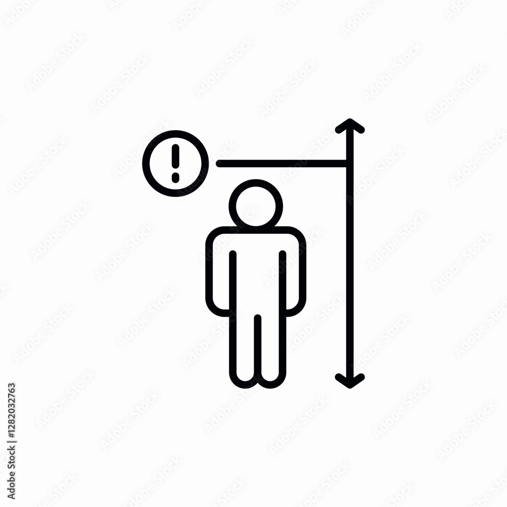 limit height icon sign vector limit height icon sign vector