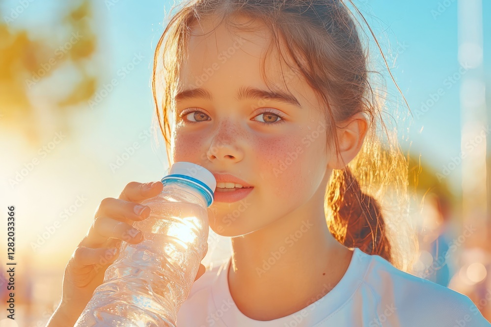 full length of attractive young woman drinking water after sports training full length of attractive young woman drinking water after sports training