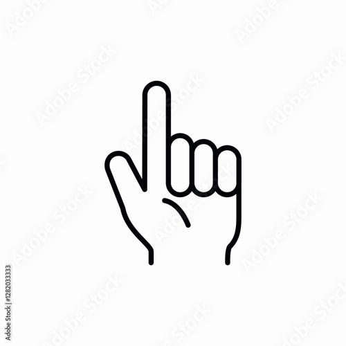 palm index icon sign vector