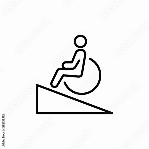 ramp access icon sign vector