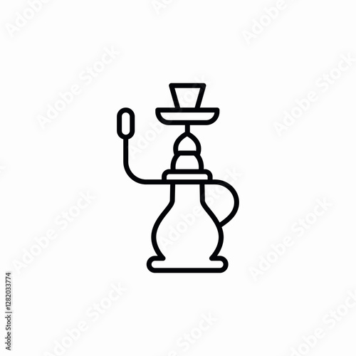 smoke waterpipe icon sign vector