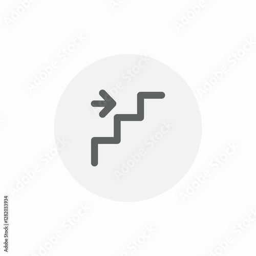 staircase area icon sign vector