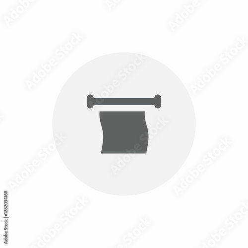 towel hung icon sign vector