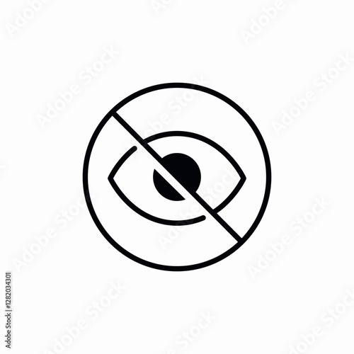 vision restricted icon sign vector