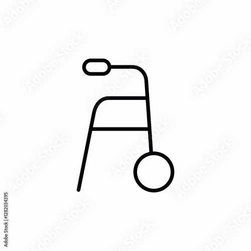 walking assist icon sign vector