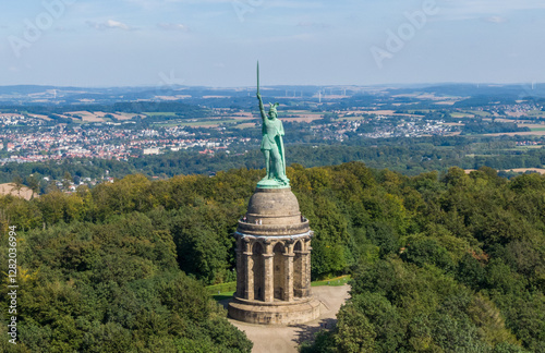 Obraz na płótnie Hermann Memorial, a monument of war chief Arminius in Germany w salonie