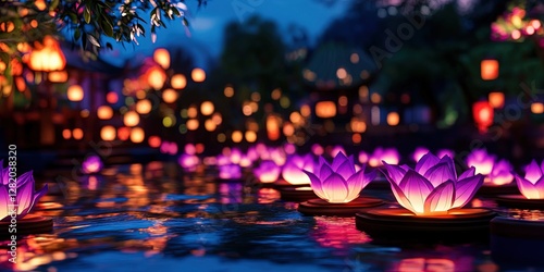 Wallpaper Mural floating lantern festival Torontodigital.ca