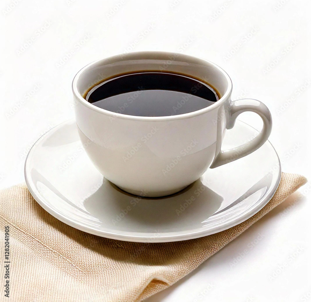 Classic White Coffee Cup with Black Coffee Classic White Coffee Cup with Black Coffee