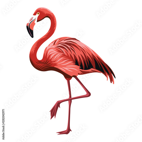 Elegant Flamingo Vector Illustration - Perfect for Design Projects, Websites, and Marketing Materials