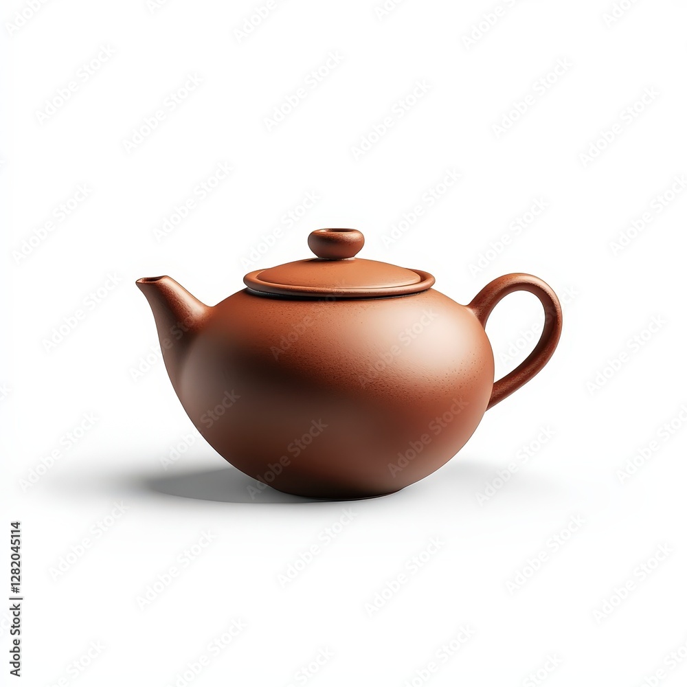 A traditional brown teapot with a smooth, rounded shape and a simple lid, set against a plain white background. A traditional brown teapot with a smooth, rounded shape and a simple lid, set against a plain white background.