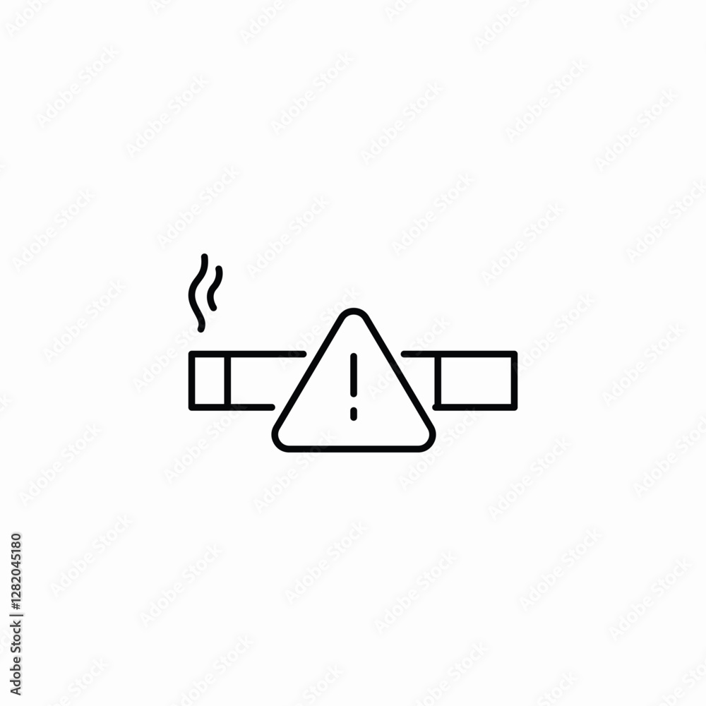 smoking warning icon sign vector smoking warning icon sign vector