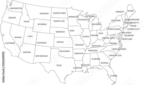 Vector Map United State 