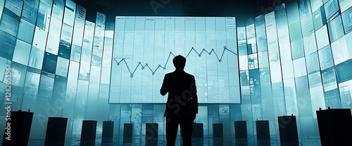 Businessman Presenting Declining Graph Conference