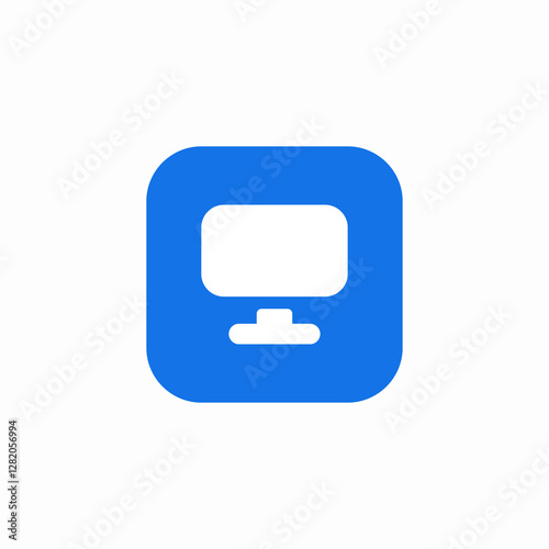 pc monitor icon sign vector