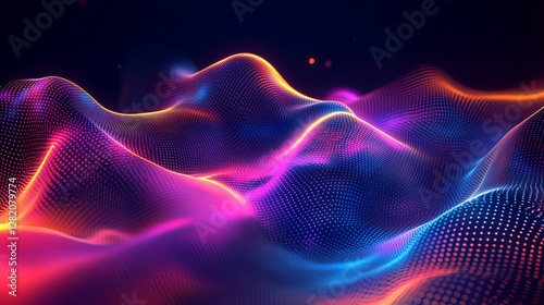 Abstract background with glowing particles in gradient colors, cosmic and magical, vibrant and dreamy, dynamic and bright, immersive and engaging, colorful and