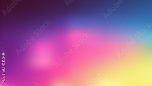 Holographic gradient vector background. Neon modern illustration with pastel rainbow unicorn color palette. Hologram colors liquid background. Soft blur gradient holographic backdrop design